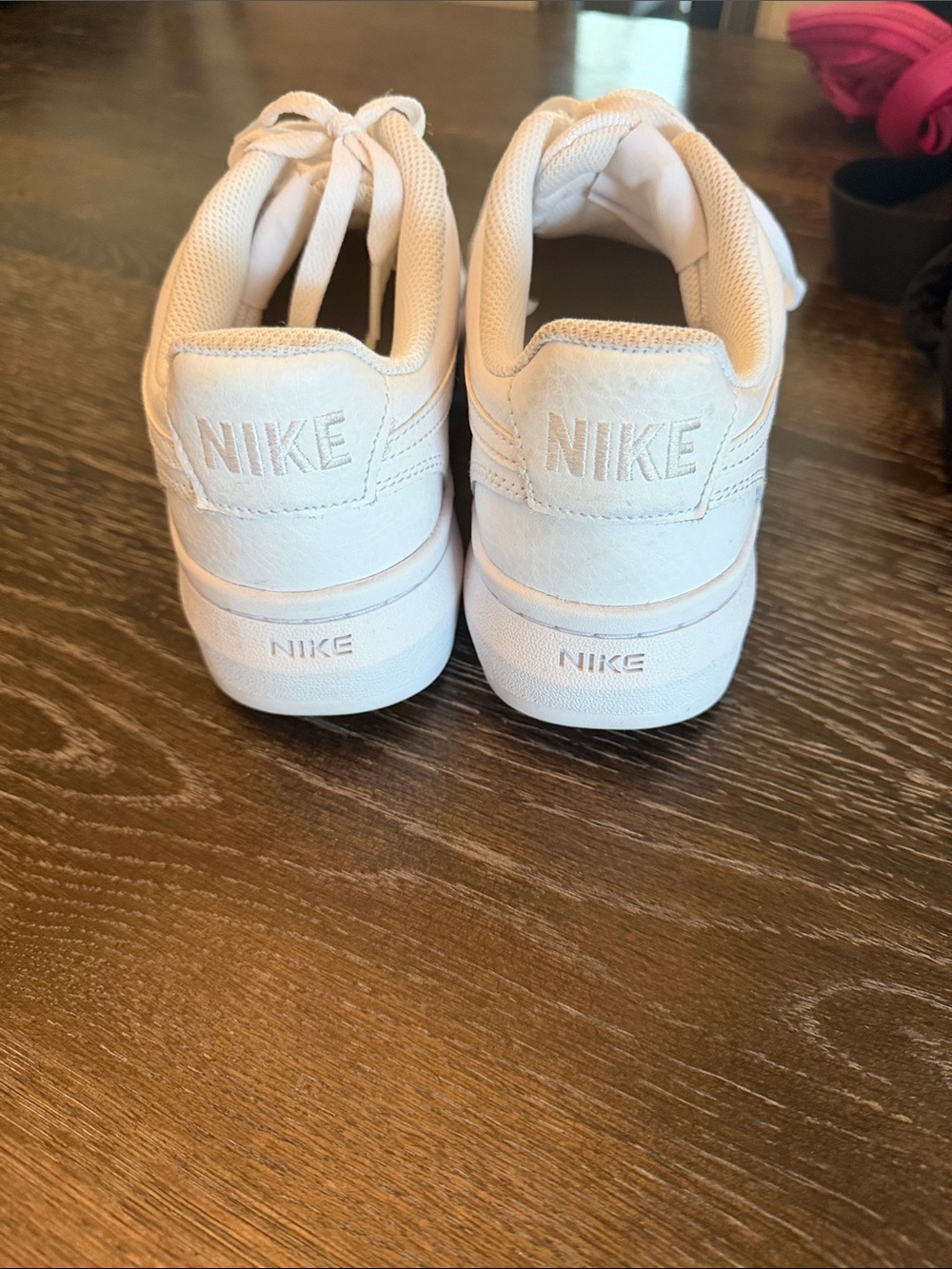 Nike Women's White Low-Top Platform Leather Sneakers - Picture 3 of 3